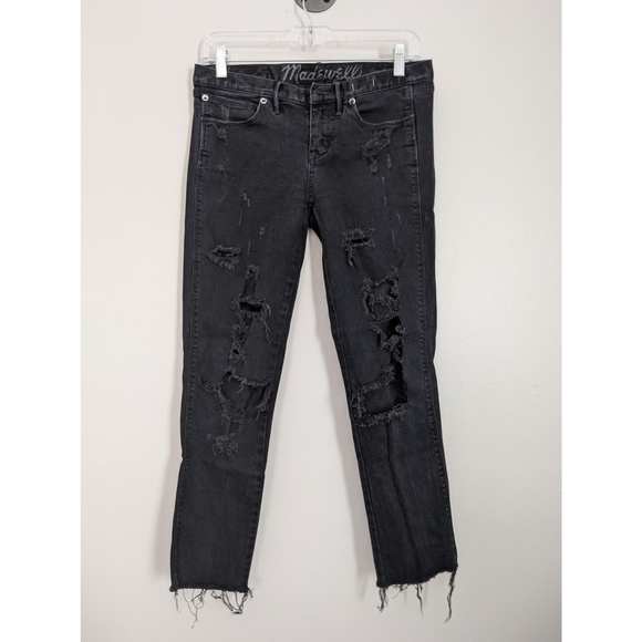 Madewell Skinny Low Rise Super Distressed Jeans - Picture 1 of 9